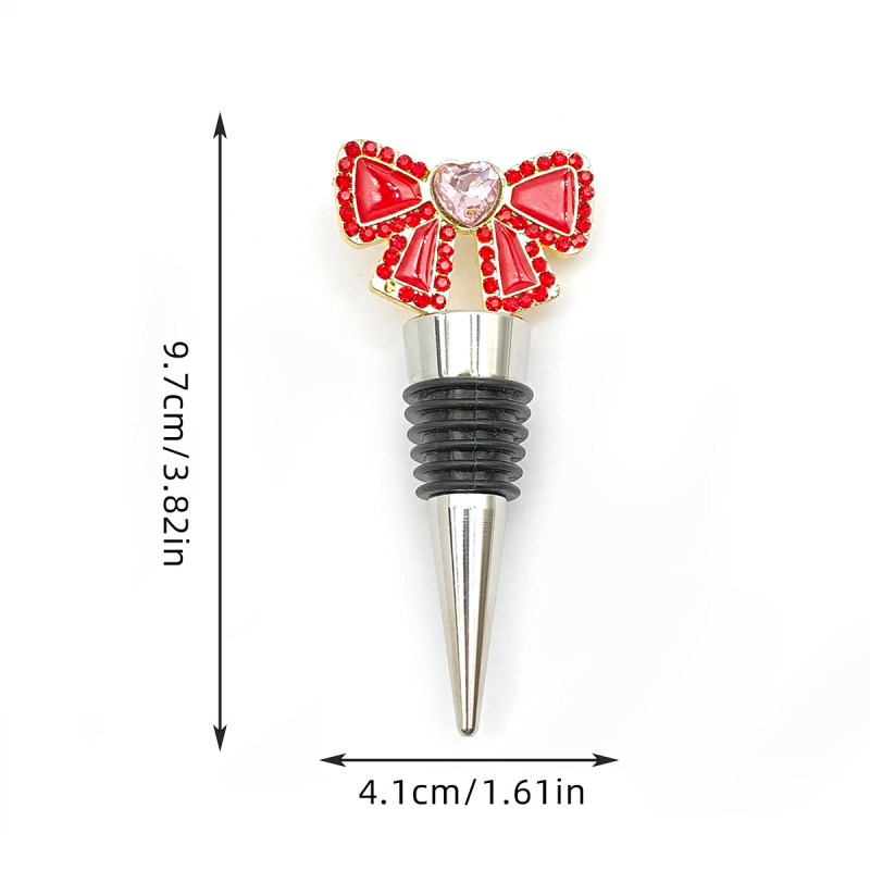 Stopper de vin cu funda în formă de fluture și pasăre cu diamant, din oțel inoxidabil 304, cutie cadou