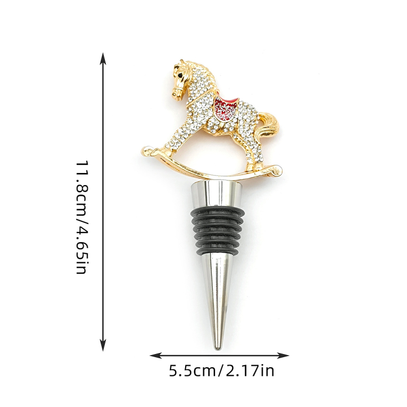 Stopper de vin cu funda în formă de fluture și pasăre cu diamant, din oțel inoxidabil 304, cutie cadou
