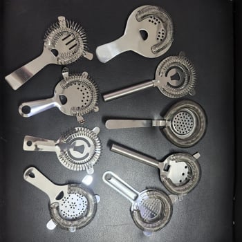 Strainer de cocktail din oțel inoxidabil cu plasă de filtrare pentru gheață, accesorii de bar, filtrare cocktail și whisky
