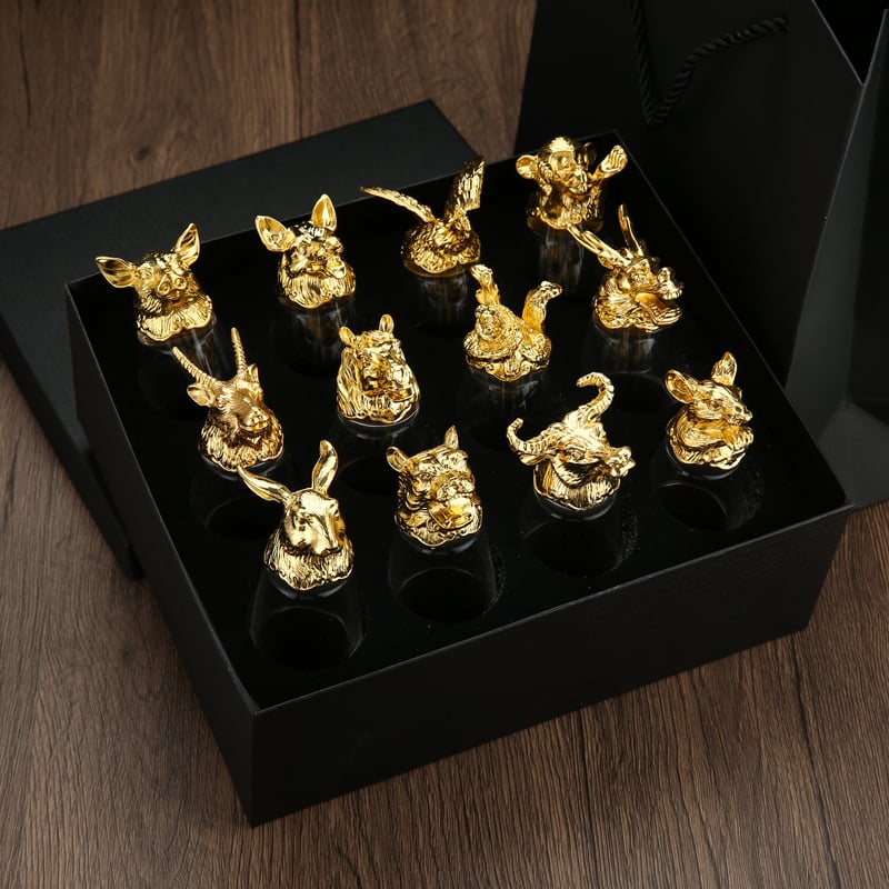 Set de pahare de vin cu 12 zodii, dozator de băuturi din sticlă pentru uz casnic