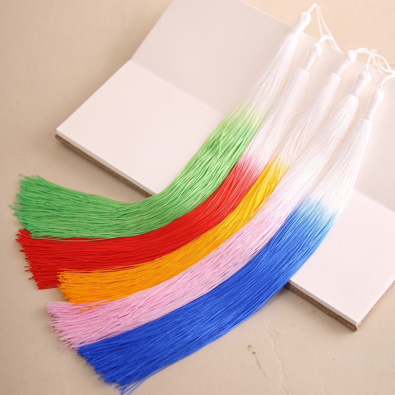 30 cm ciucuri din Poliester gradient, stil antic, prelungiți, pentru îmbrăcăminte și decor de scenă, nod chinezesc