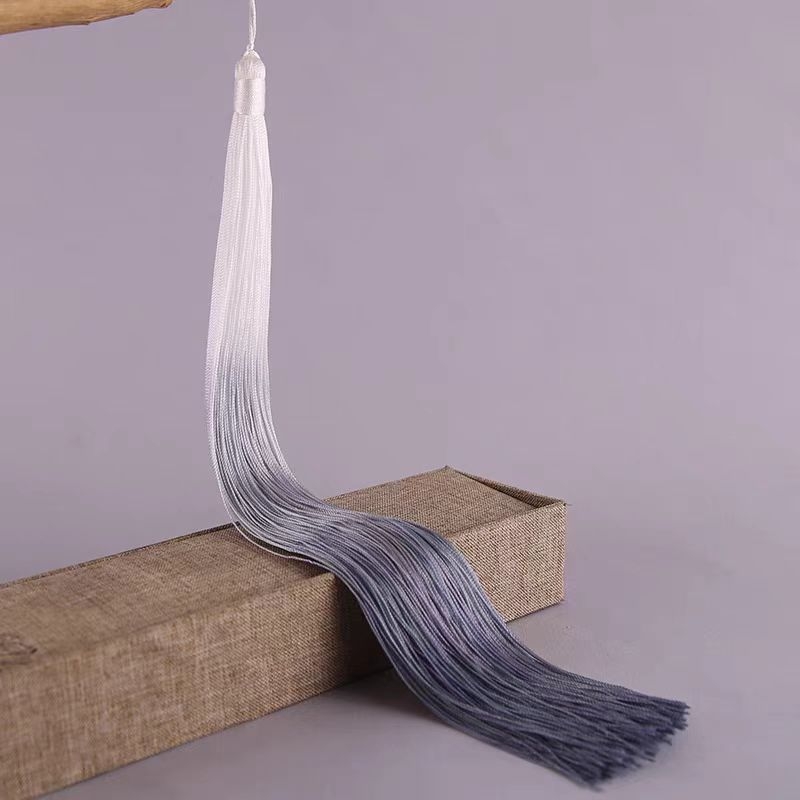30 cm ciucuri din Poliester gradient, stil antic, prelungiți, pentru îmbrăcăminte și decor de scenă, nod chinezesc