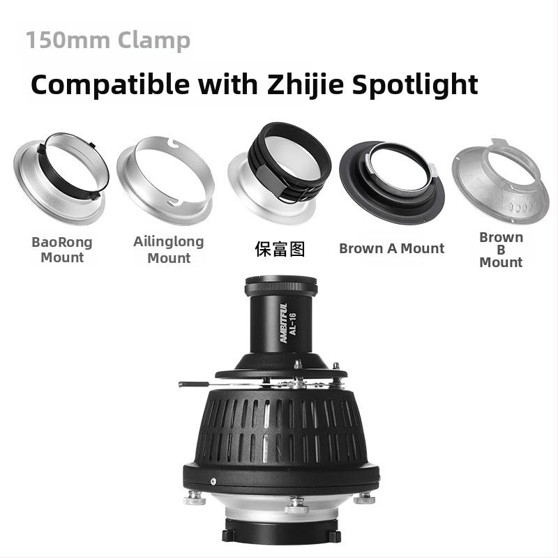 Softbox držiak s bajonetovým uchytom pre fotografovanie, kompatibilný so Zhijie softboxmi a Zhijie koncentrátorom