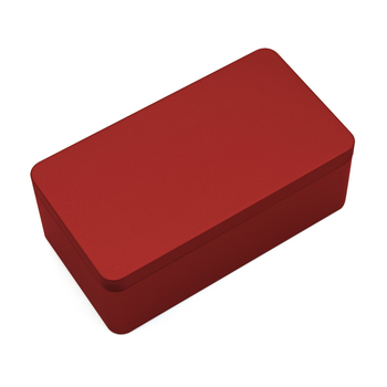 Cutie dreptunghiulară din tablă metalică pentru ceai, cutie goală personalizabilă, mare dimensiune, ambalaj pentru biscuiți și bomboane, stil modern.
