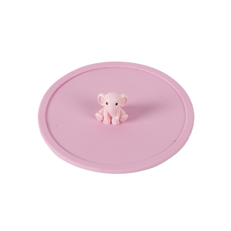 Capac de cană din silicon, silicon alimentar, design cu desene animate, protecție împotriva prafului și a scurgerilor, capac etanș multifuncțional pentru ceai și băuturi