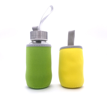 Manșon mini izolat din pânză pentru pahare din sticlă și plastic, cu șnur