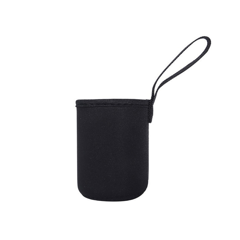 Manșon mini izolat din pânză pentru pahare din sticlă și plastic, cu șnur