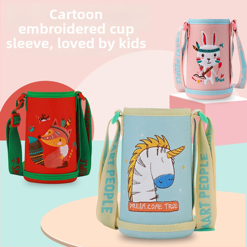 Litmouse Husă termică pentru sticlă de apă pentru copii, cu curea crossbody