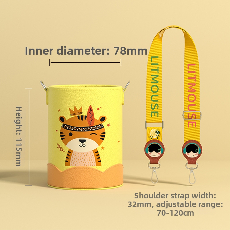 Litmouse Husă termică pentru sticlă de apă pentru copii, cu curea crossbody