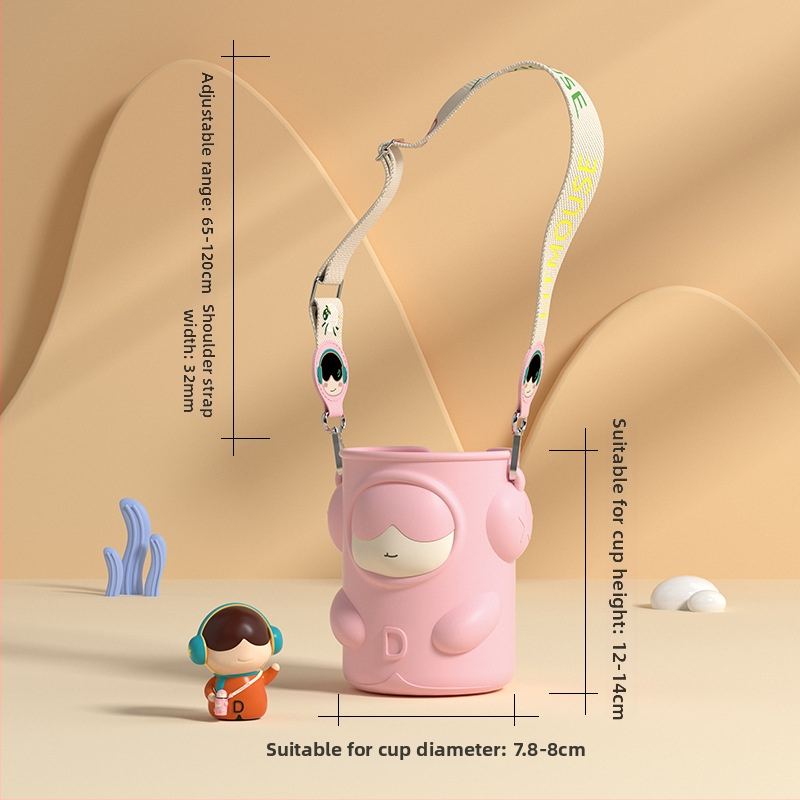 Litmouse Husă termică pentru sticlă de apă pentru copii, cu curea crossbody