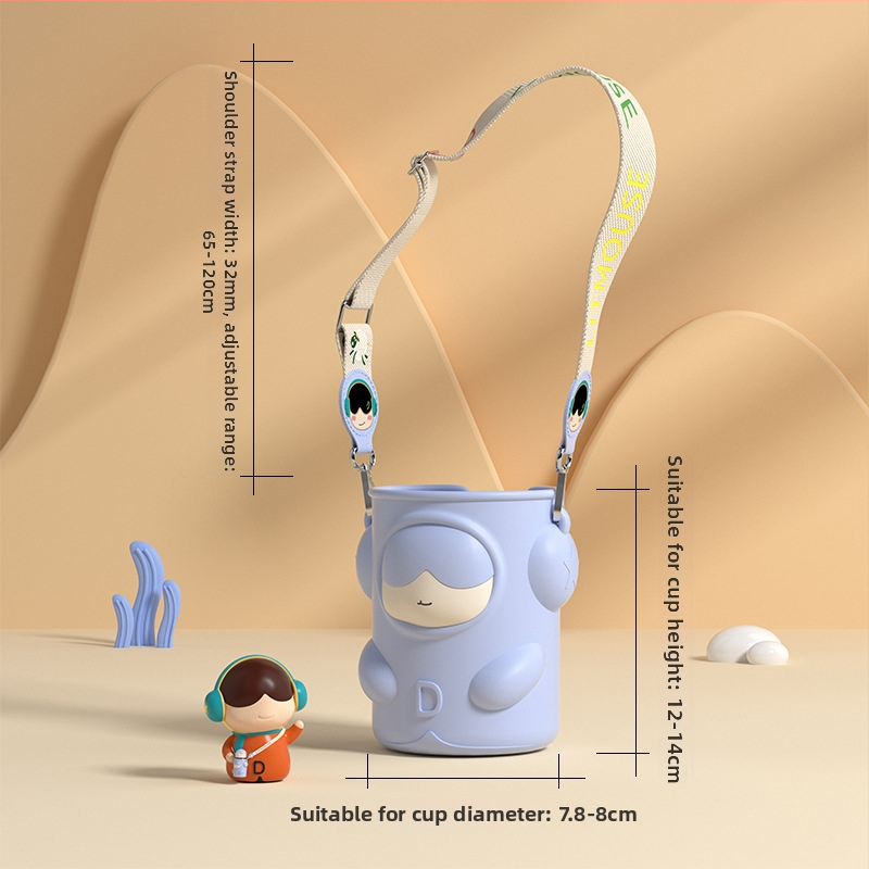 Litmouse Husă termică pentru sticlă de apă pentru copii, cu curea crossbody