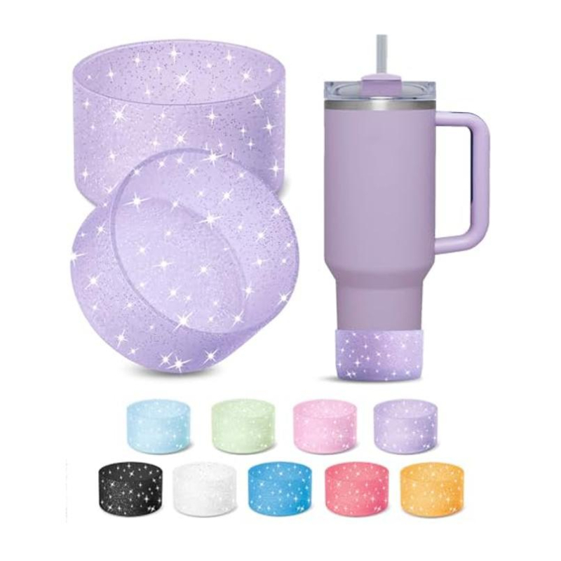 Capac de pahar din silicon pentru Stanley și Owala — lucios, design simplu și modern, protecție a bazei