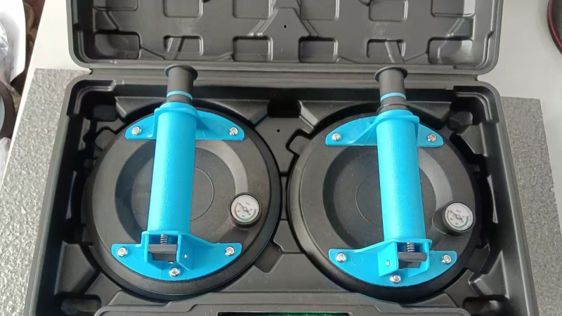 Qituo Pompa de vacuum cu ventuză de 8 inch, pornire/opriție electrică, pompă de manipulare grea pentru plăci din sticlă, calitate industrială