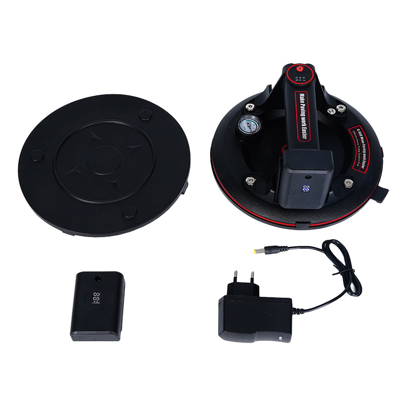 Qituo Pompa de vacuum cu ventuză de 8 inch, pornire/opriție electrică, pompă de manipulare grea pentru plăci din sticlă, calitate industrială