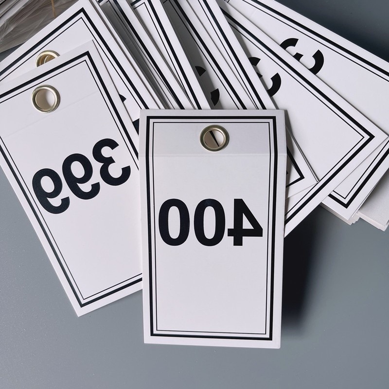 Etichete digitale pentru haine cu plăcuțe numerice și etichete pentru umeraș, etichetă de probă pentru îmbrăcăminte