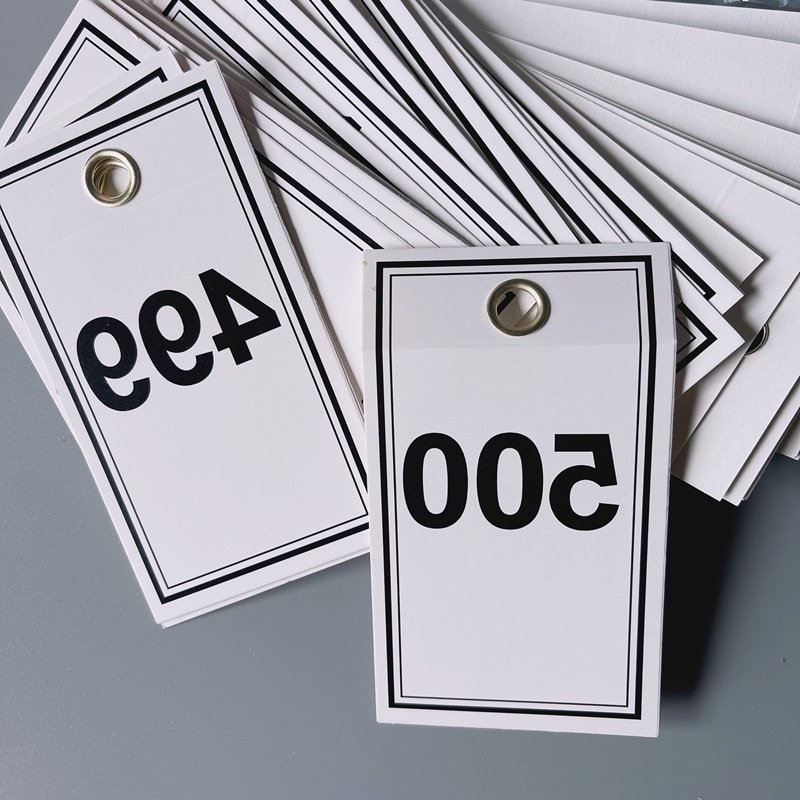 Etichete digitale pentru haine cu plăcuțe numerice și etichete pentru umeraș, etichetă de probă pentru îmbrăcăminte