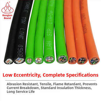 Cat5/Cat6/Cat7 dvojito tienený priemyselný Ethernet kábel pre strojné zariadenia, odolný voči rušeniu, olejovzdorný, ohybovzdorný, flexibilný ťahací reťaz