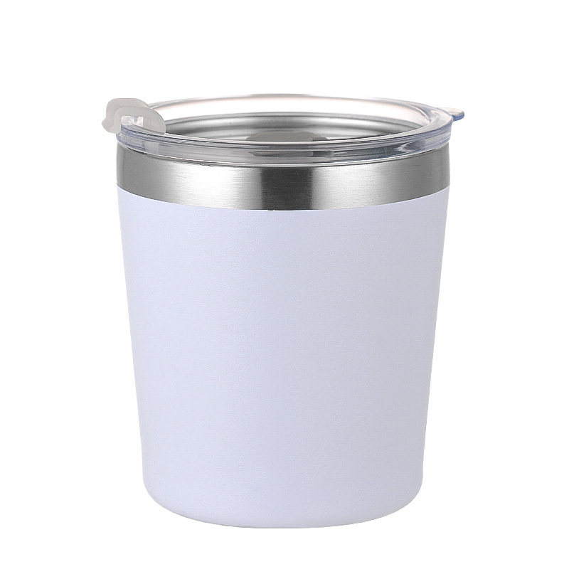 Cana izolată vacuum de 8 oz pentru lapte, cu pai, portabilă pentru mașină, păstrează băuturile reci sau calde