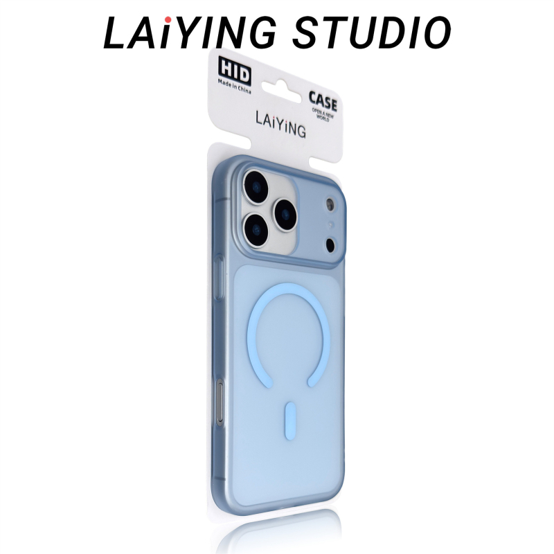 Θήκη iPhone 17 Pro Max με μαγνητική βάση και υφή πάγου-ομίχλης – προστατευτικό κάλυμμα για σειρές iPhone 16–17