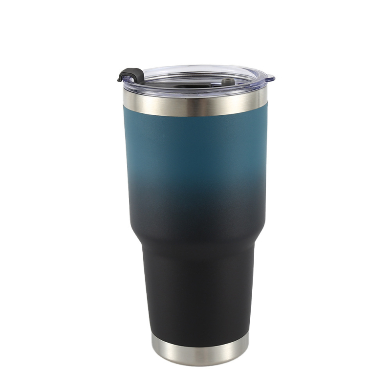Cană termo din oțel inoxidabil 304, 30 oz, pentru mașină, capac cu pai, menține băuturile reci