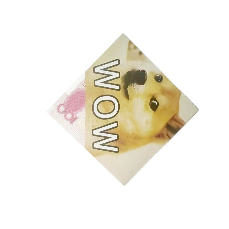 Ziua păcălelilor de 1 aprilie: semn de carte cu câine 2D, foi de notițe, stil anime, design abstract de nișă