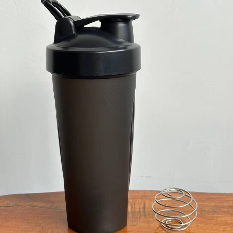 Shaker de fitness pentru exterior, mixer portabil de pudră proteică, sigilat și fără scurgeri, pahar milkshake cu design elegant, rezistent la căldură