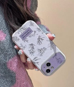 TPU πίσω θήκη με σχέδια λουλουδιών σε στυλ Instagram για iPhone 11–14 Pro και Pro Max