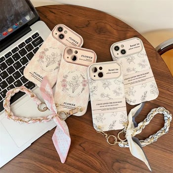 TPU πίσω θήκη με σχέδια λουλουδιών σε στυλ Instagram για iPhone 11–14 Pro και Pro Max
