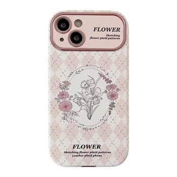 TPU πίσω θήκη με σχέδια λουλουδιών σε στυλ Instagram για iPhone 11–14 Pro και Pro Max