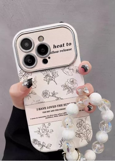 TPU πίσω θήκη με σχέδια λουλουδιών σε στυλ Instagram για iPhone 11–14 Pro και Pro Max