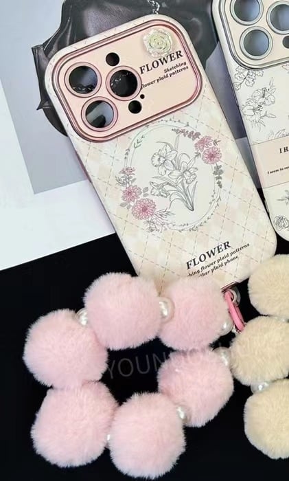 TPU πίσω θήκη με σχέδια λουλουδιών σε στυλ Instagram για iPhone 11–14 Pro και Pro Max