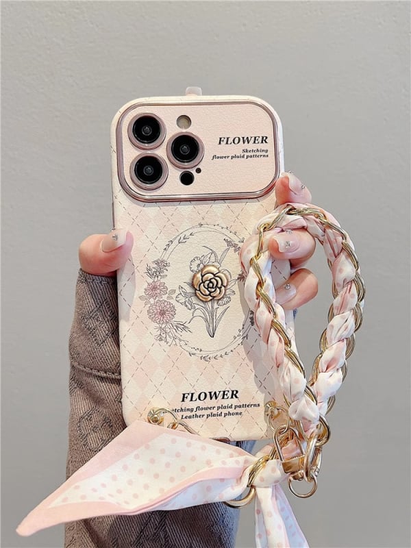 TPU πίσω θήκη με σχέδια λουλουδιών σε στυλ Instagram για iPhone 11–14 Pro και Pro Max
