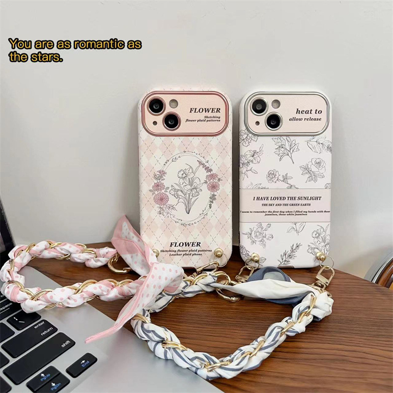 TPU πίσω θήκη με σχέδια λουλουδιών σε στυλ Instagram για iPhone 11–14 Pro και Pro Max