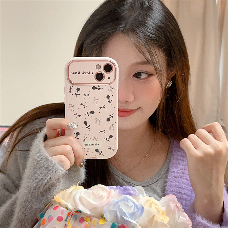 TPU πίσω θήκη με σχέδια λουλουδιών σε στυλ Instagram για iPhone 11–14 Pro και Pro Max