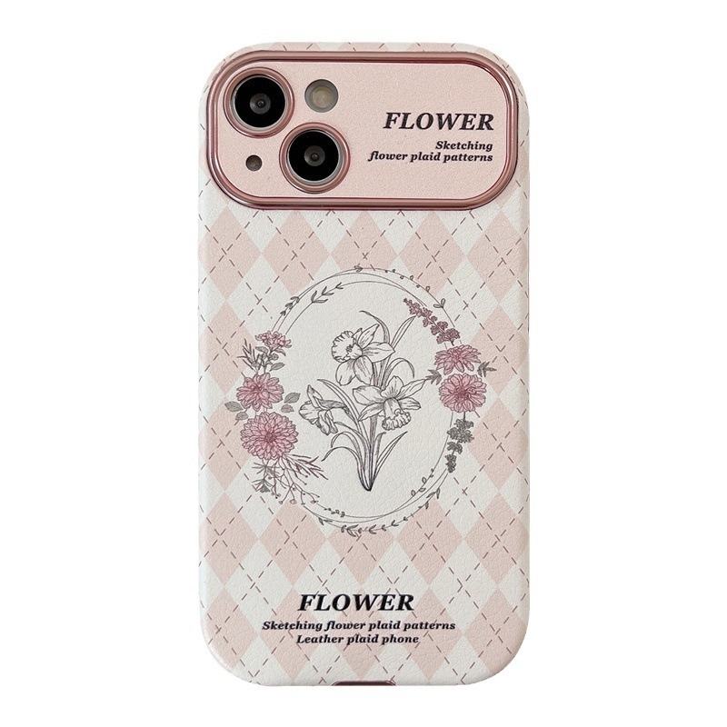 TPU πίσω θήκη με σχέδια λουλουδιών σε στυλ Instagram για iPhone 11–14 Pro και Pro Max