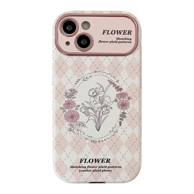 TPU πίσω θήκη με σχέδια λουλουδιών σε στυλ Instagram για iPhone 11–14 Pro και Pro Max