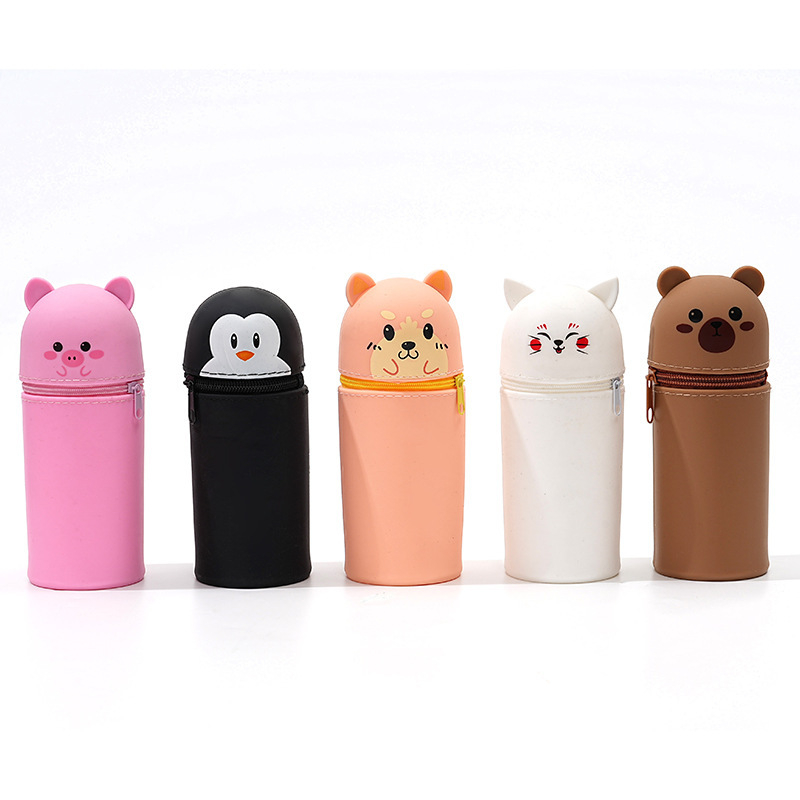 Penar din silicon cu design desen animat – penar școlar portabil