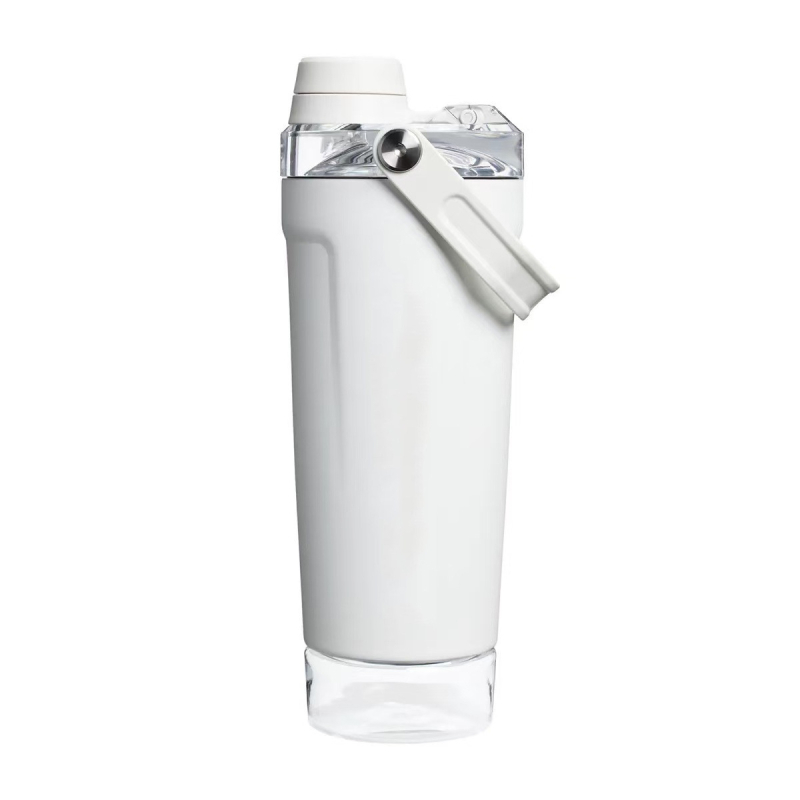 Cană shaker din oțel inoxidabil, cu mâner, izolare, 20 oz, portabil, pentru sport