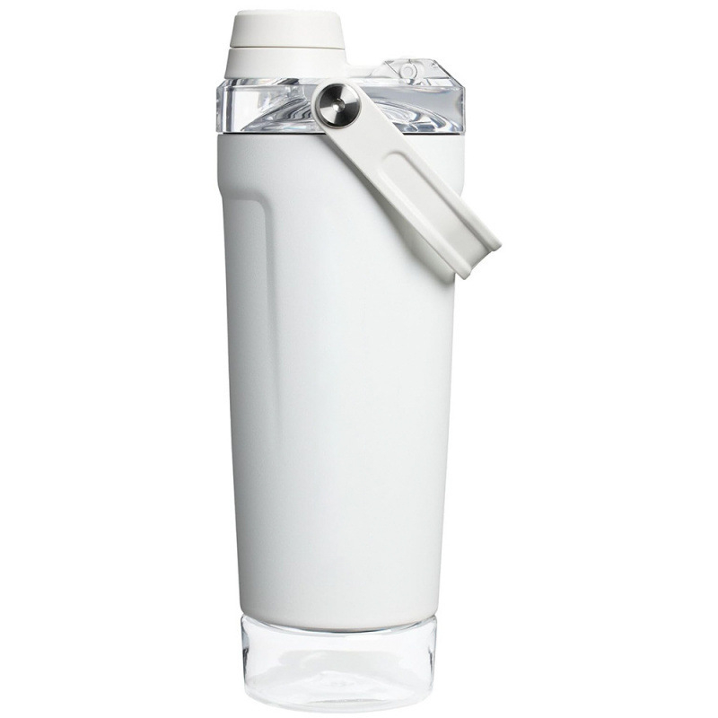 Cană shaker din oțel inoxidabil, cu mâner, izolare, 20 oz, portabil, pentru sport
