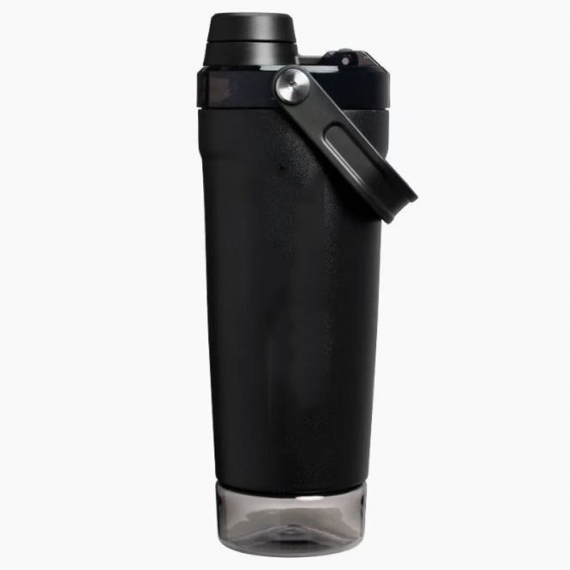 Cană shaker din oțel inoxidabil, cu mâner, izolare, 20 oz, portabil, pentru sport
