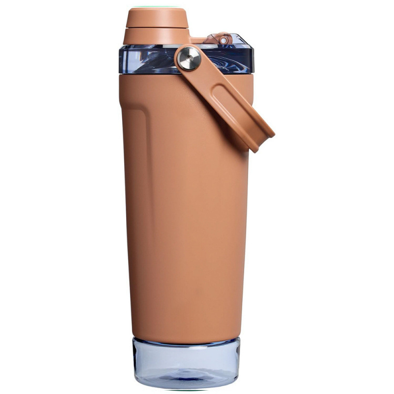 Cană shaker din oțel inoxidabil, cu mâner, izolare, 20 oz, portabil, pentru sport