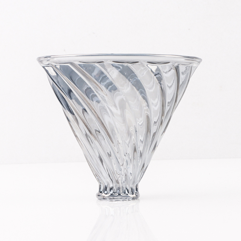 Cană de cafea pour-over cu model diamant obsidian în nor, sticlă rezistentă la temperatură, cu scară de măsurare