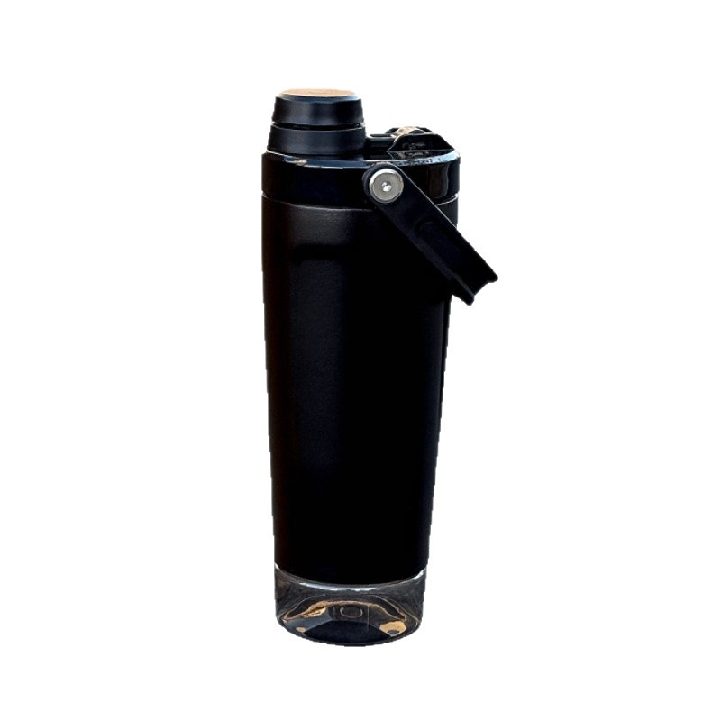 Cana termos cu capacitate mare cu shaker, sticlă de apă cu proteine pentru sport în aer liber, portabilă, compatibilă cu autoturismul
