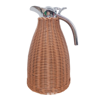 Termos din oțel inoxidabil 304, cu împletitură de ratan, izolație în vid, pentru cafea, călătorii