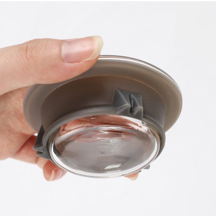 Set cafea din sticlă borosilikată de înaltă calitate cu oală și ceașcă, filtru integrat, stil american pour-over, model cu dungi verticale