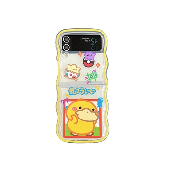 TPU maska s valovitim uzorkom i anime motivom za Samsung Galaxy Z Flip5/4/3