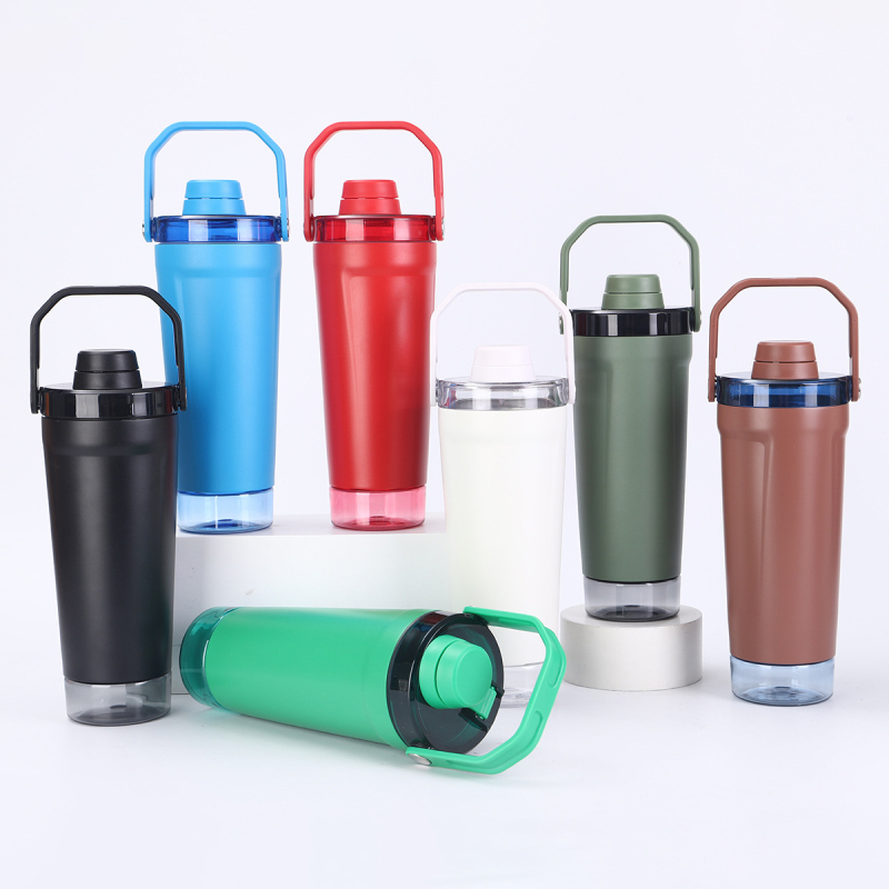 Cana termos din oțel inoxidabil 304, izolație în vid, capacitate mare, shaker, bidon sport portabil