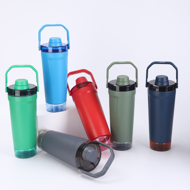 Cana termos din oțel inoxidabil 304, izolație în vid, capacitate mare, shaker, bidon sport portabil