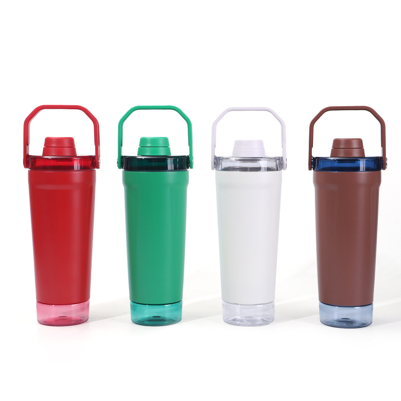Cana termos din oțel inoxidabil 304, izolație în vid, capacitate mare, shaker, bidon sport portabil