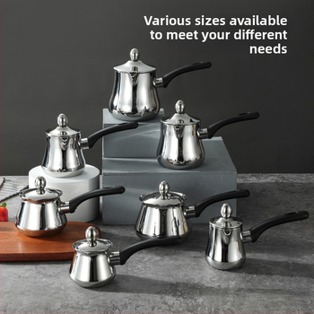 Set din oțel inoxidabil pentru cafea: cești de cafea, ceainic pentru infuzie, moka pot, vas pour-over, ibric turcesc și ustensile de cafea
